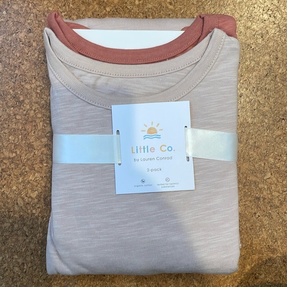 Little Co By Lauren Conrad 2-pack Girls Organic Cotton Dresses, Neutral Colors - Picture 6 of 8